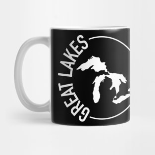 The Great Lakes Lake Michigan White Mug